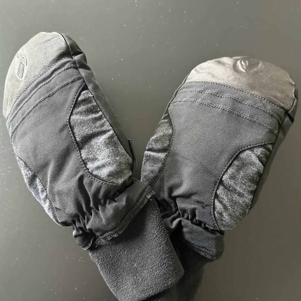 Black Mittens with Logo
